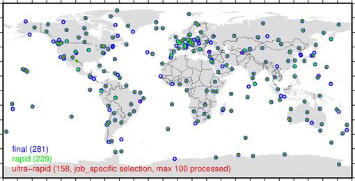 Station network for GFZ GNSS products